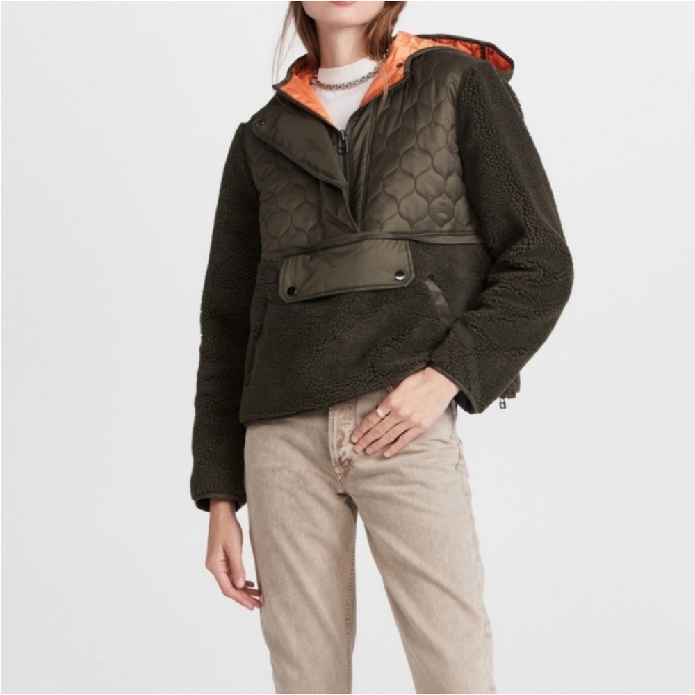 Veronica Beard Leo Sherpa pullover sz S